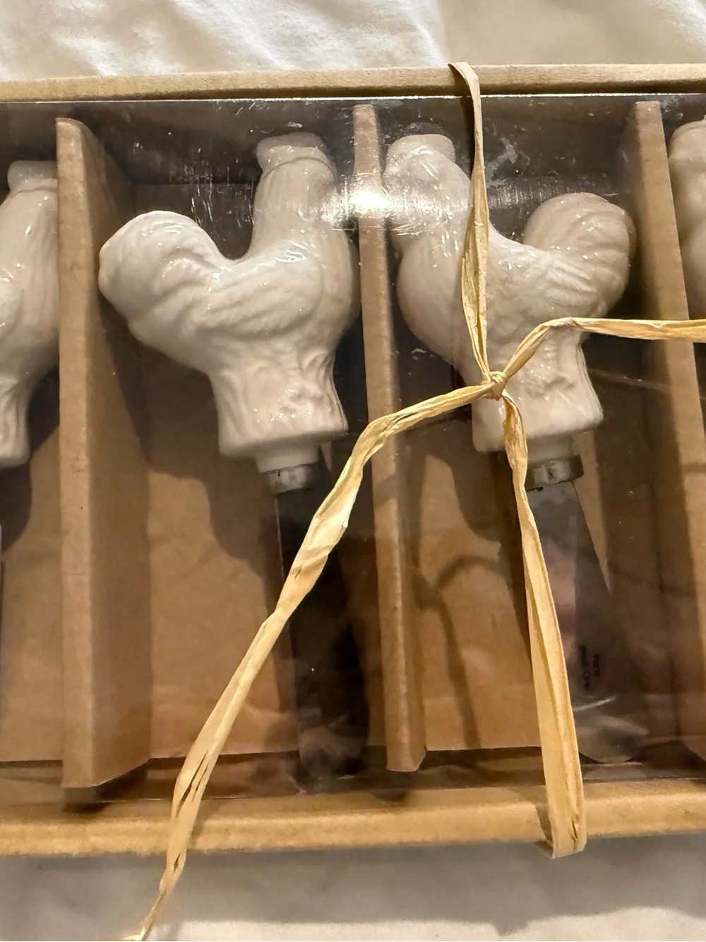 Set of 4 Rooster Farmhouse Cheese or Dip or Jam Spreaders